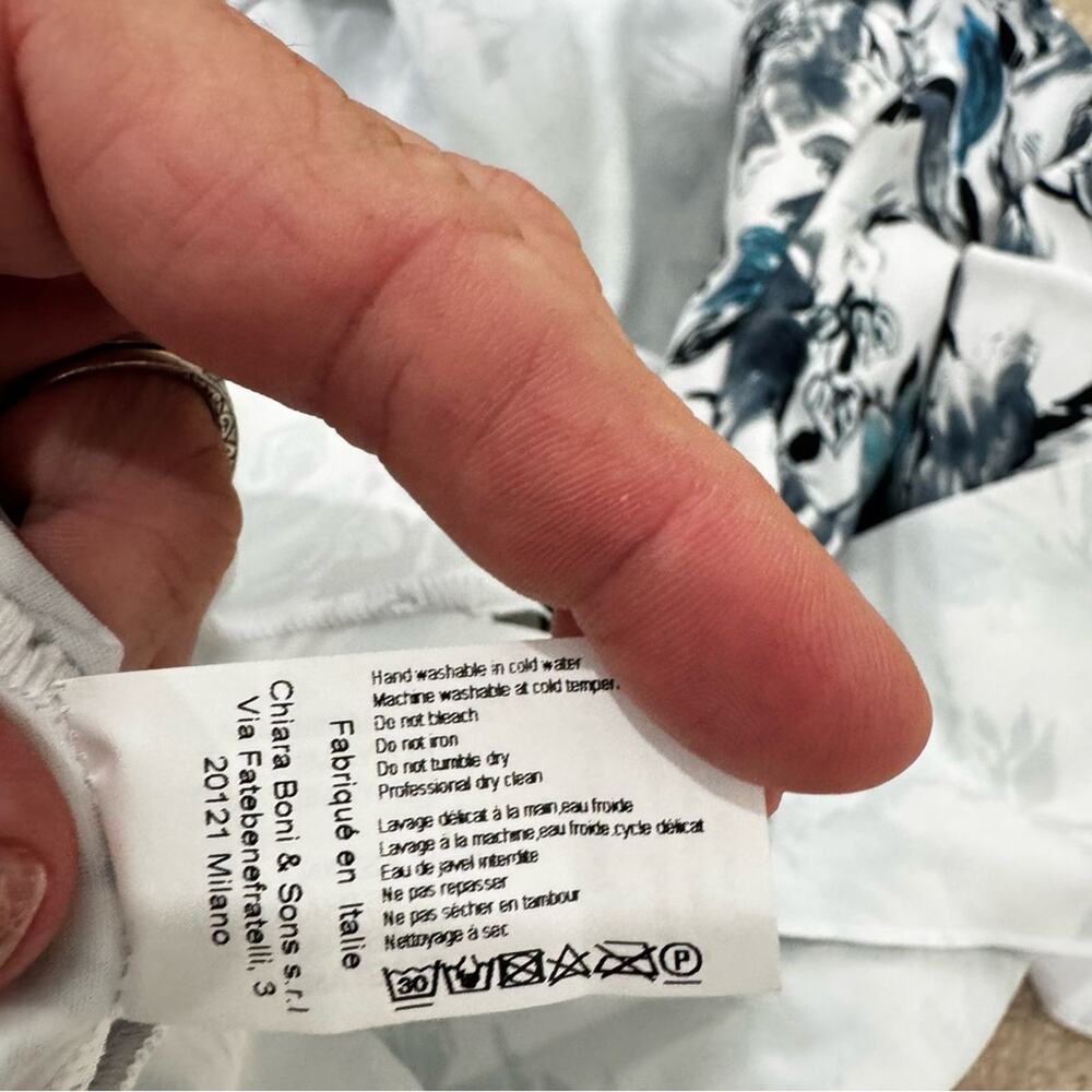 NWT Chiara Boni La Petite Robe Marga gathered floral gown, size 8 - Picture 11 of 12